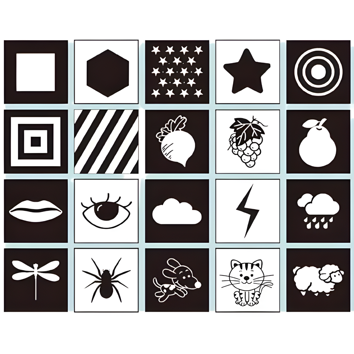 Tarjetas De Estimulacion Visual Didactico Bebes 0 A 3 Meses-4