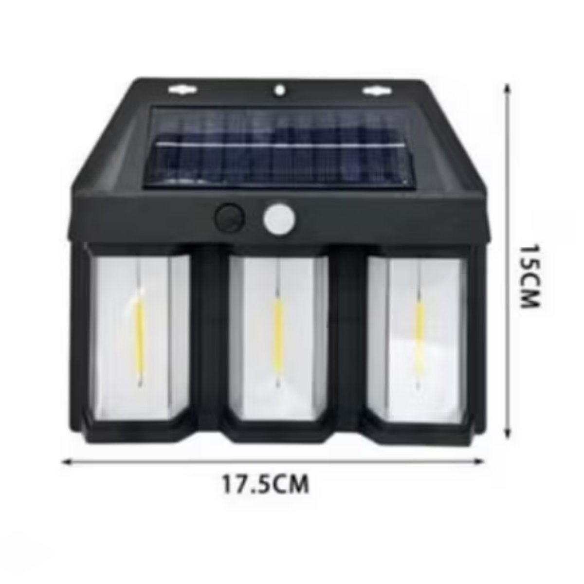Foco Solar Exterior 3 Luces Led Sensor Movimiento Impermeable-2