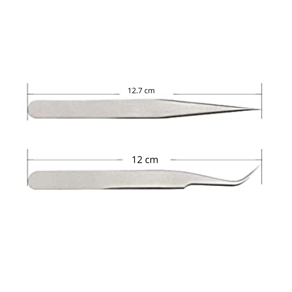 Set Pinza Curva + Pinza Recta Extensiones De Pestañas-2