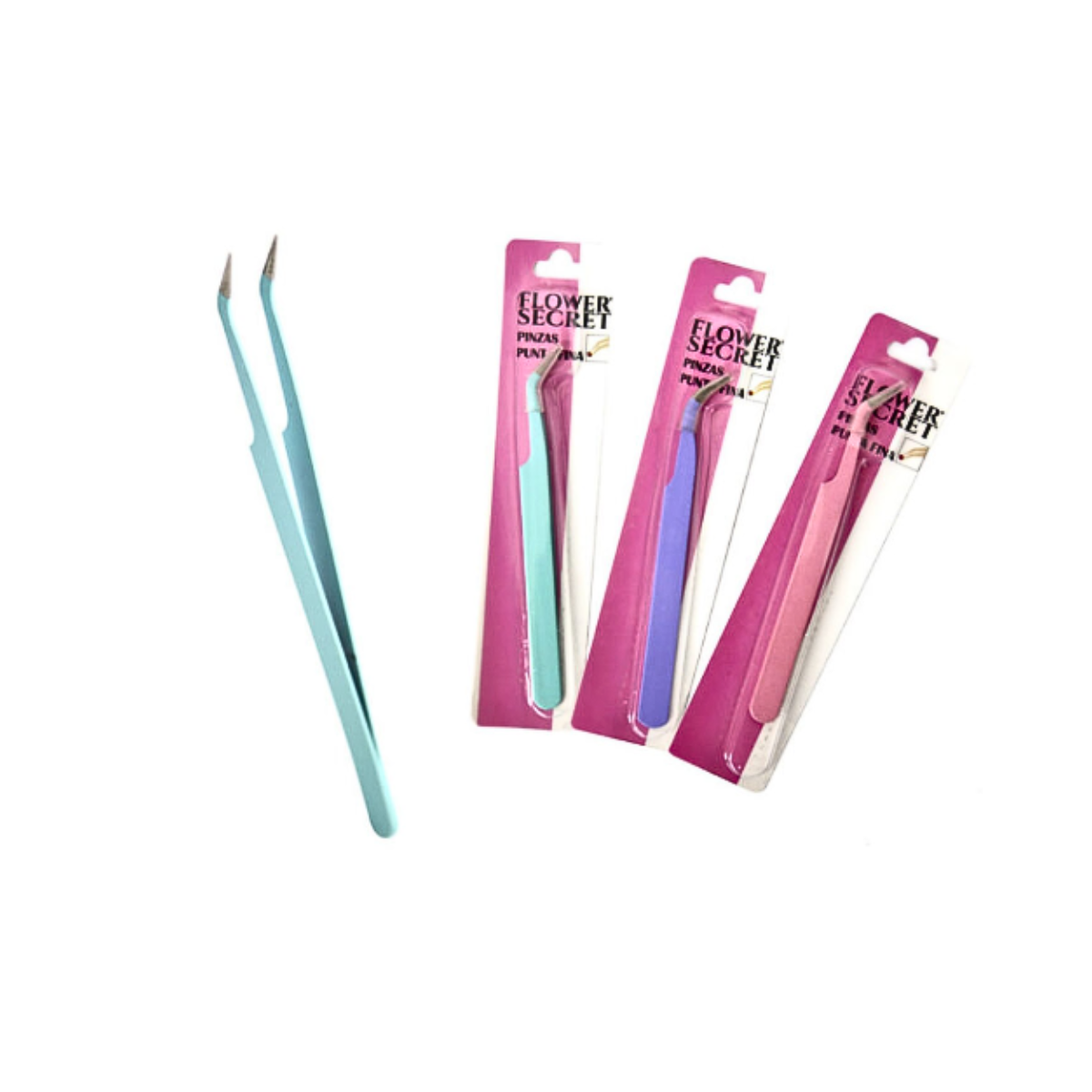 Set Pinza Curva + Pinza Recta Extensiones De Pestañas-4