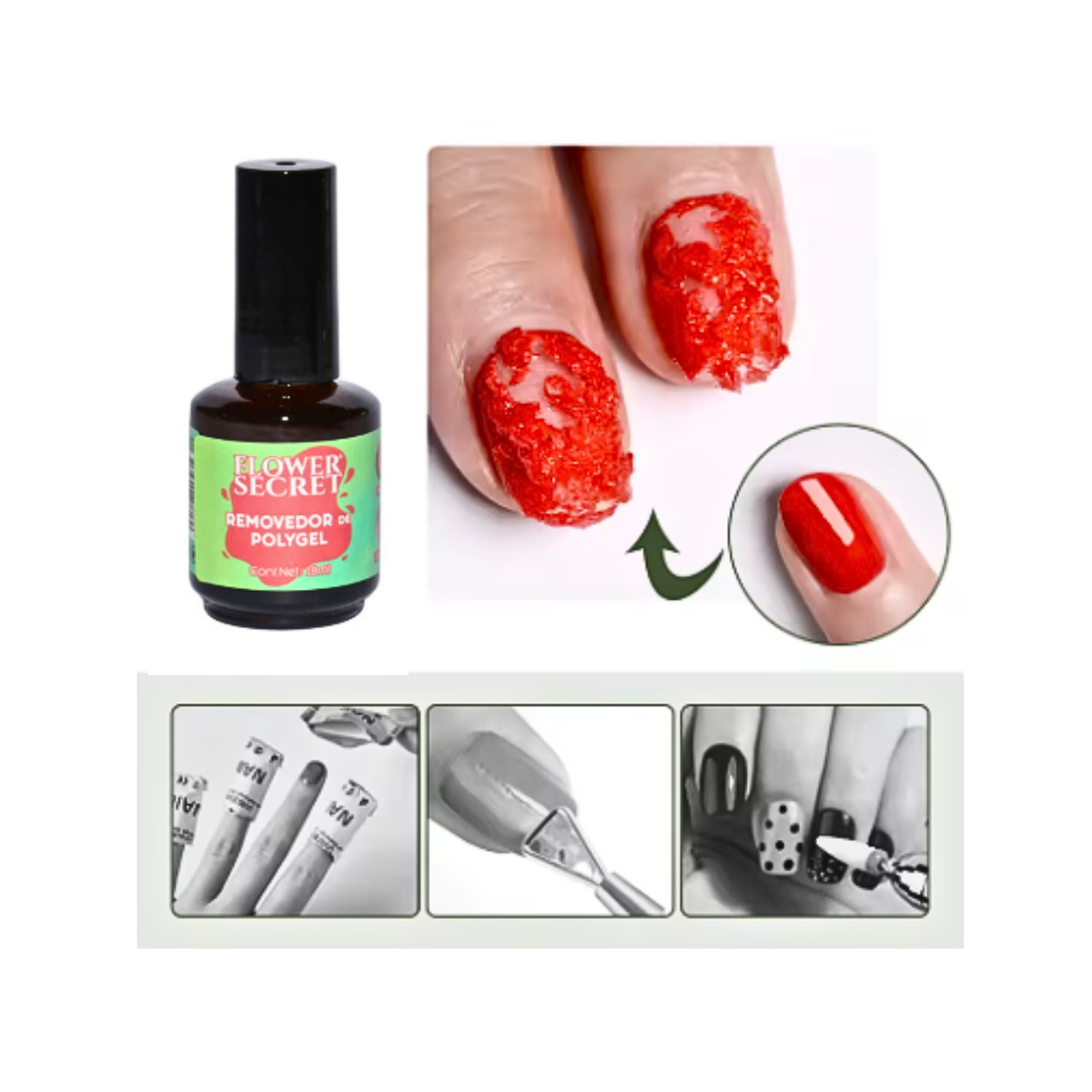 Removedor De Polygel 18ml Flower Secret-1