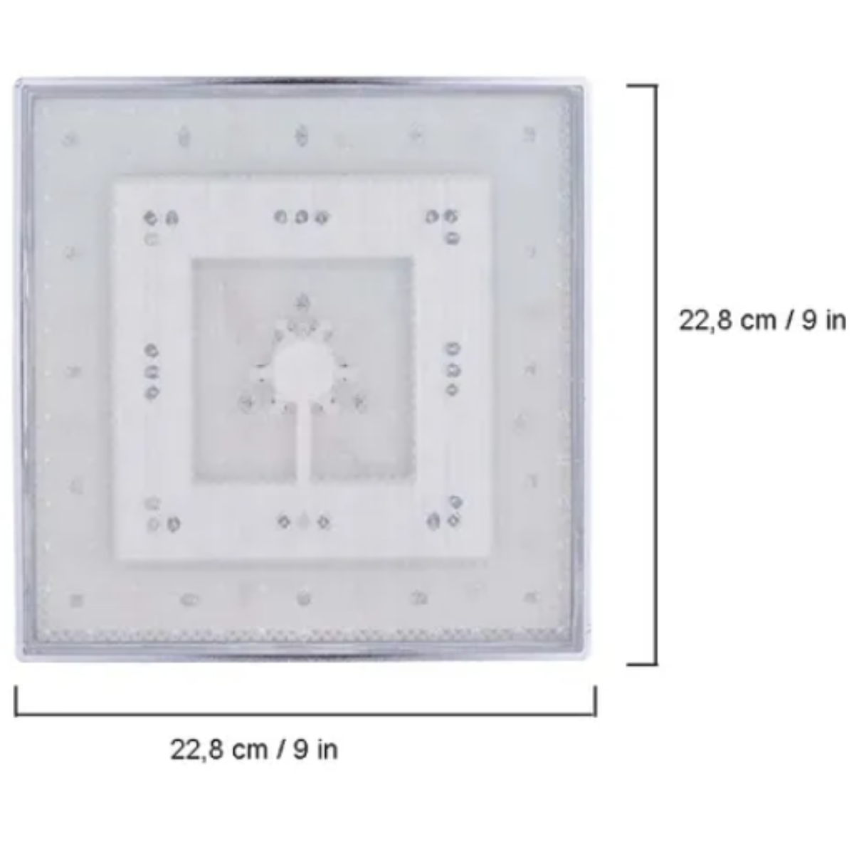 Cabezal Ducha Regadera Cuadrada Luz Led Rgb-3