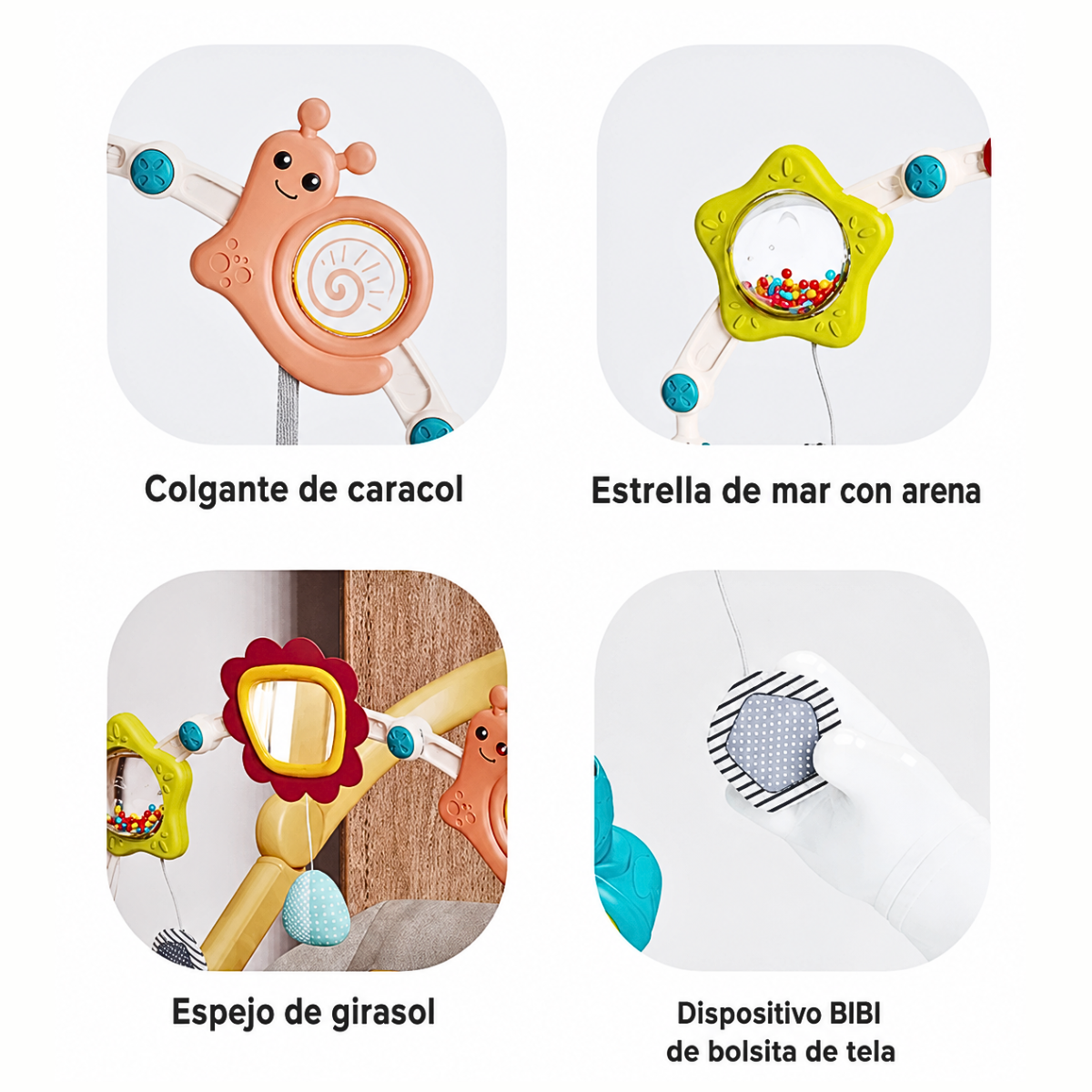 Arco Actividades Estimulación Para Bebe Sonidos Coche O Cuna-3