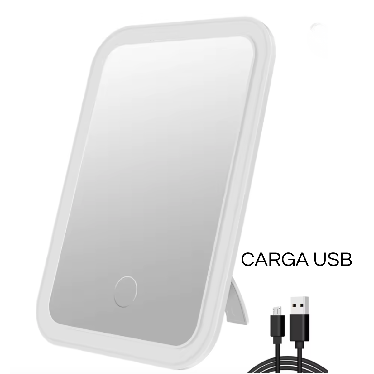 Espejo Maquillaje Vanity Luz Led Recargable Portátil-2