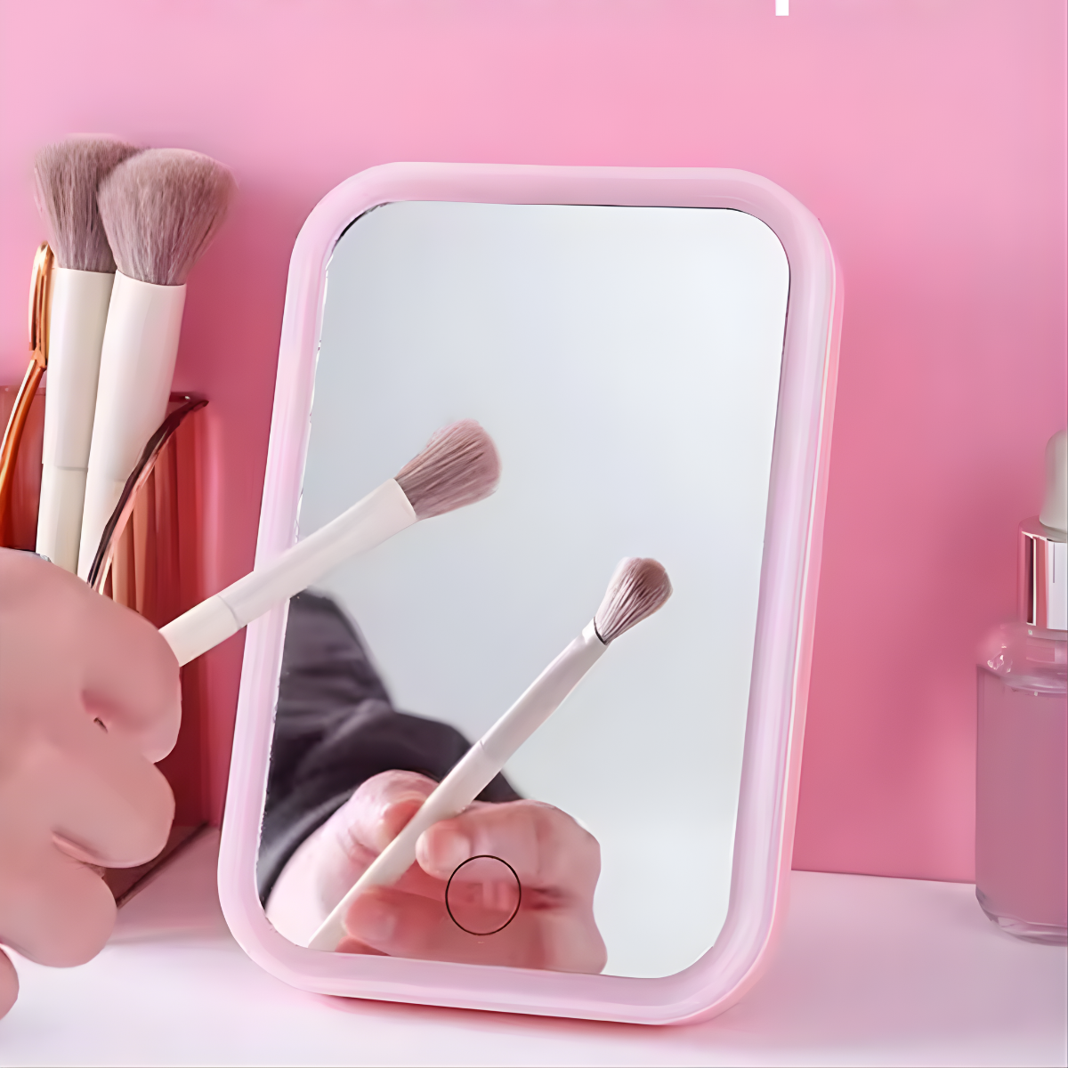 Espejo Maquillaje Vanity Luz Led Recargable Portátil-5