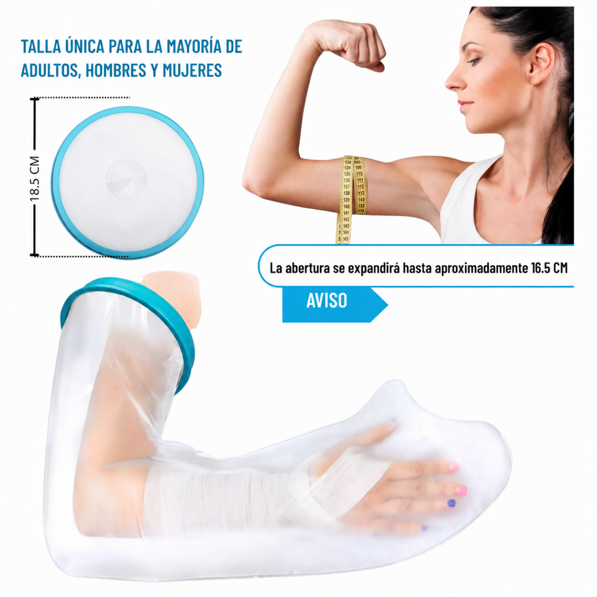 Manga Impermeable Protector De Yeso Venda Brazo Completo-3