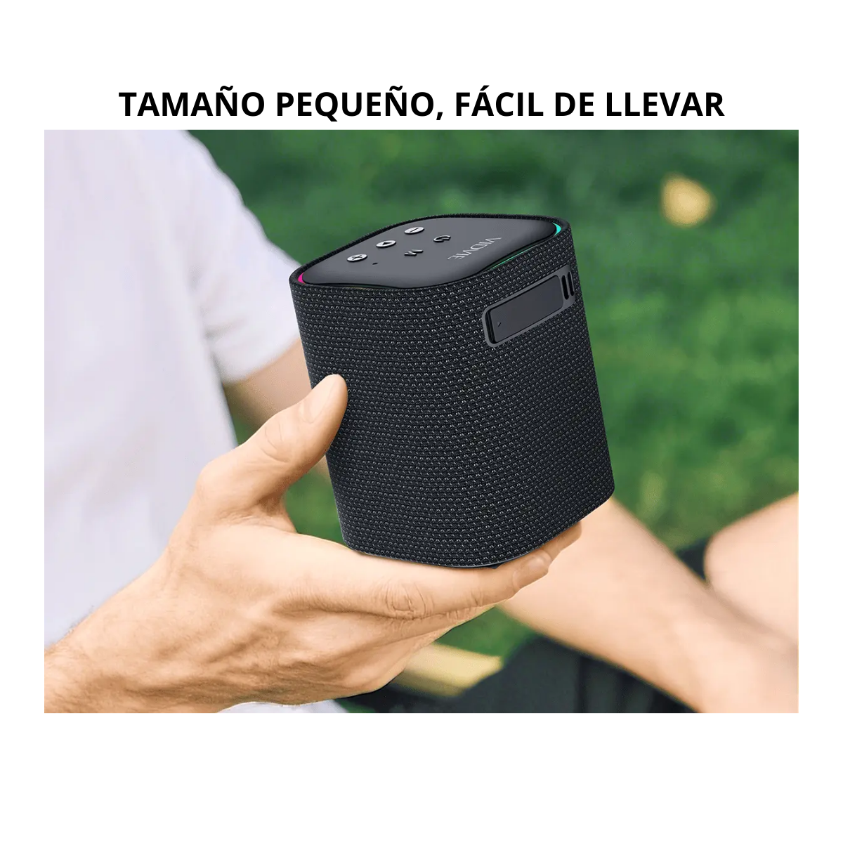 Parlante Altavoz Bluetooth Portátil Waterproof Luz Grb-4
