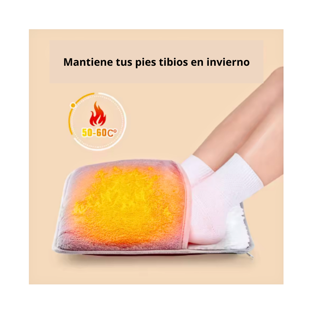 Almohadilla Térmica Eléctrica Calefactor Para Pies Multiuso-5