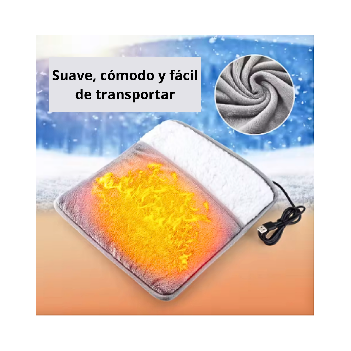 Almohadilla Térmica Eléctrica Calefactor Para Pies Multiuso-6