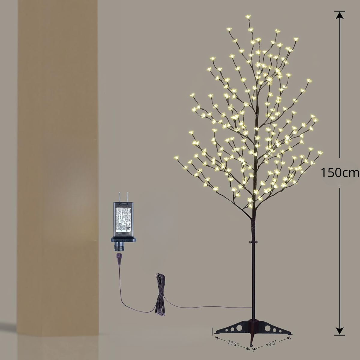 Lampara Ambiente Diseño Árbol Luz Cálida Fría Blanca 150cm-2