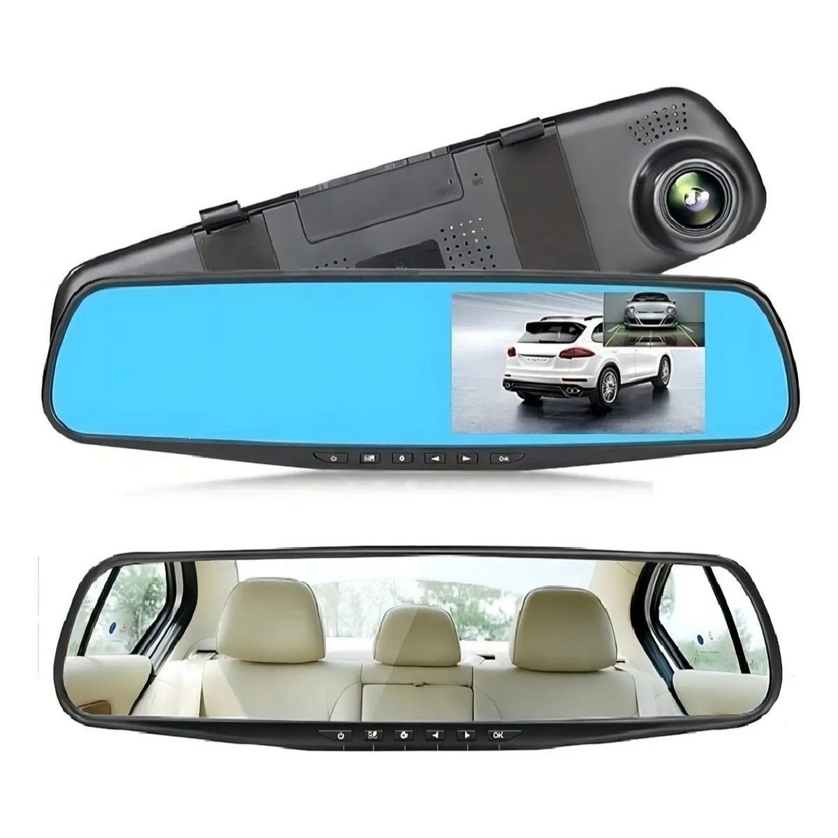Espejo Retrovisor Con Camara Dvr Full Hd Grabacion Auto-0