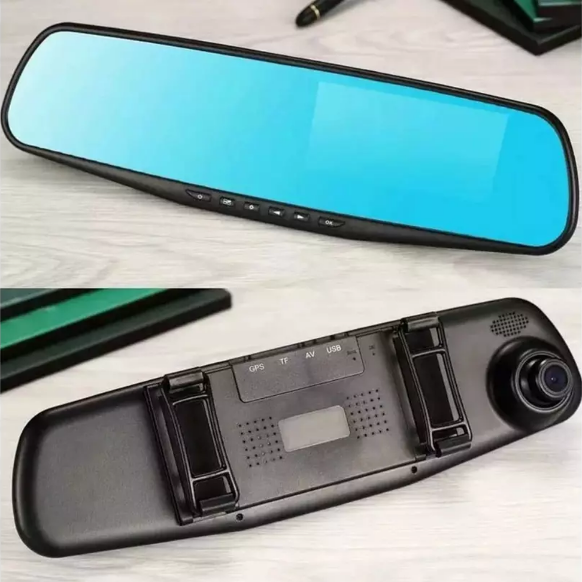 Espejo Retrovisor Con Camara Dvr Full Hd Grabacion Auto-2