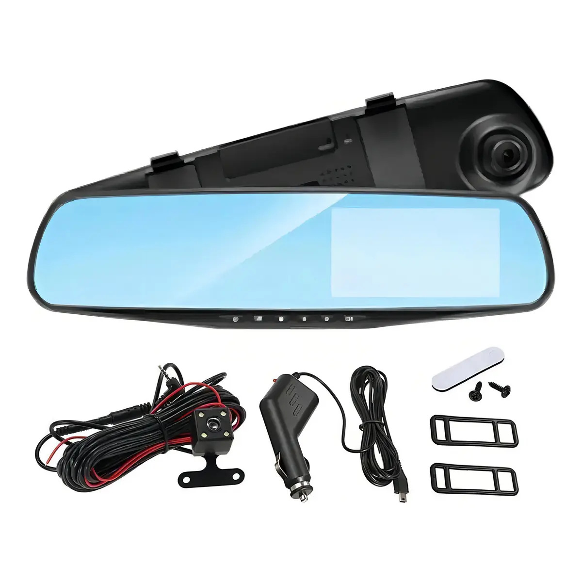 Espejo Retrovisor Con Camara Dvr Full Hd Grabacion Auto-5