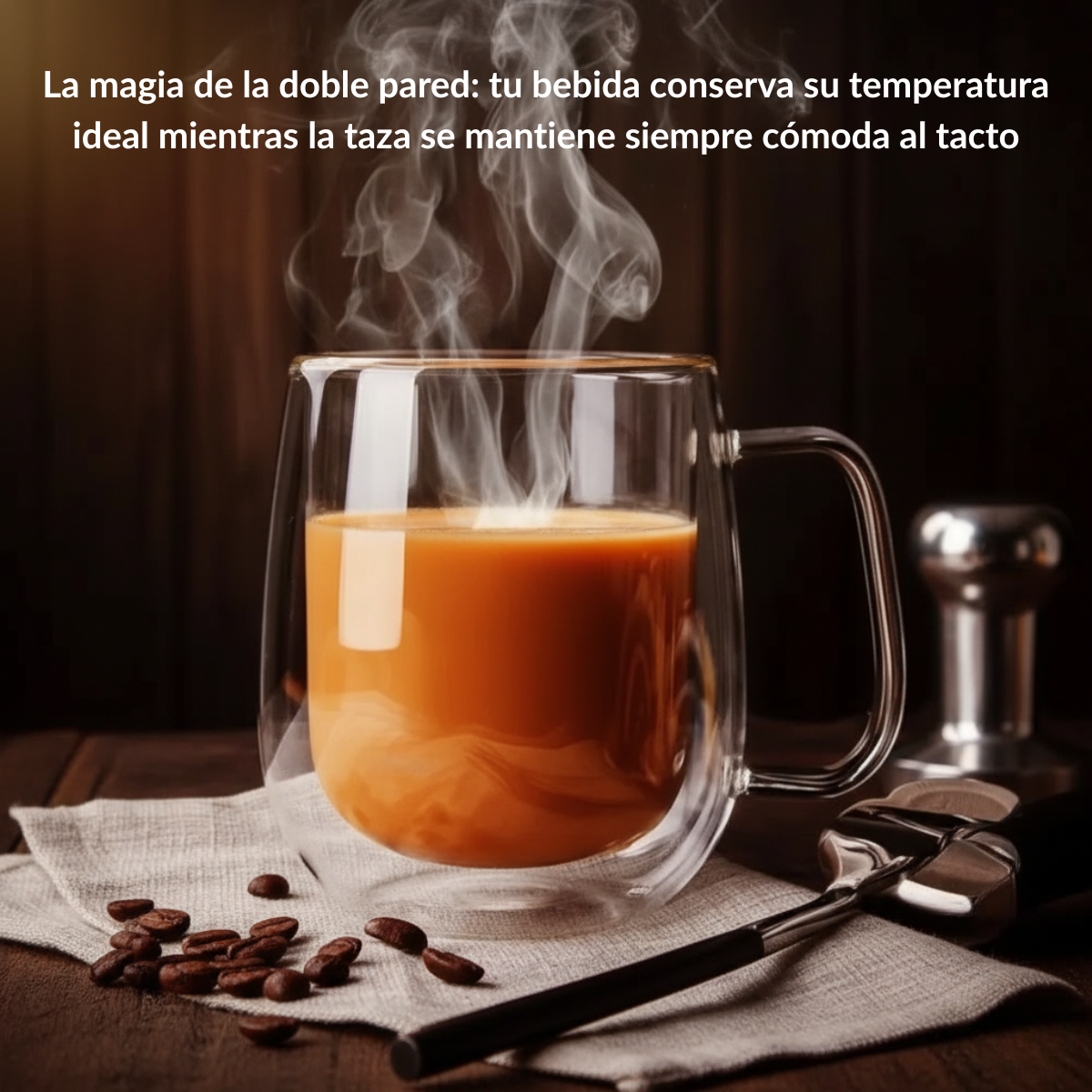 Pack 2 Tazas Transparente Vidrio Café Té Multiuso 200ml-2
