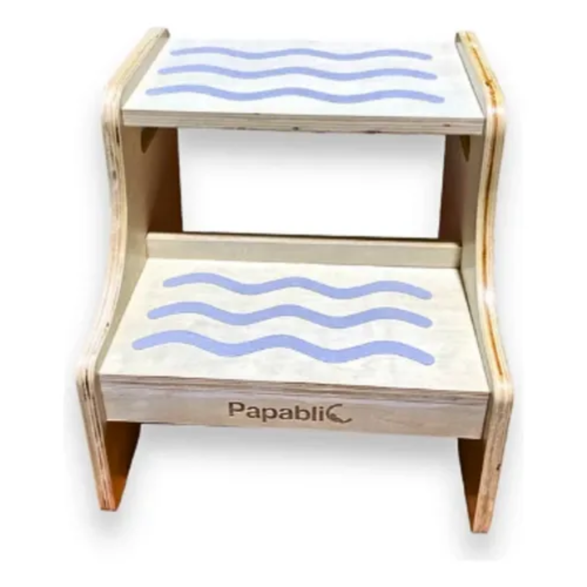 Taburete Alzador De Madera Piso Para Niños 2 Escalones-1