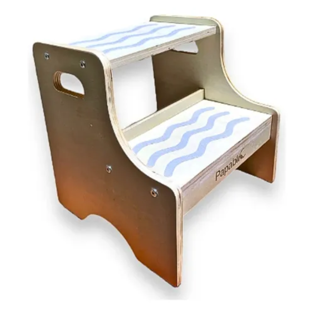 Taburete Alzador De Madera Piso Para Niños 2 Escalones-4