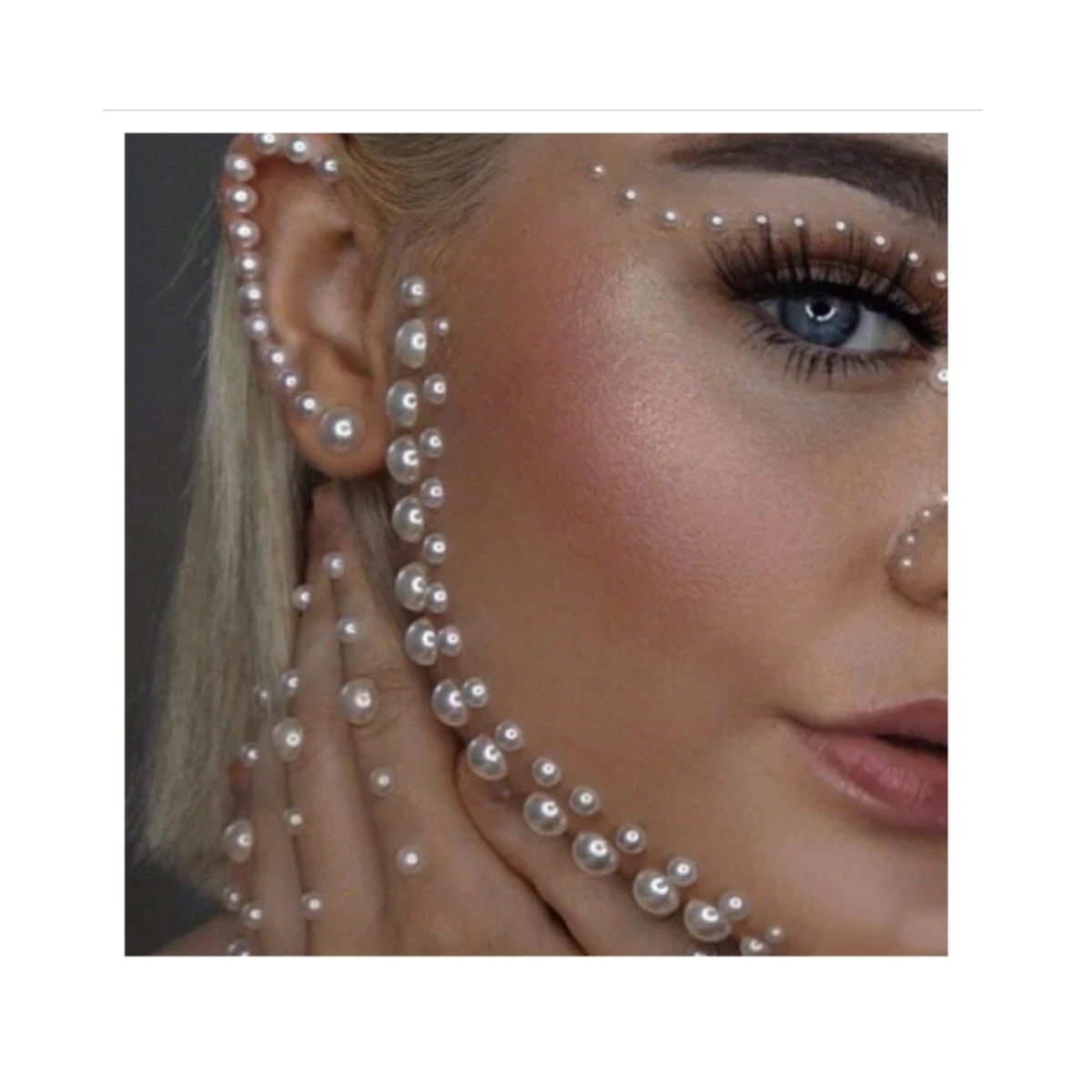 Pack 3 Stickers Strass Pegatina Adhesivas Perlas Faciales-2