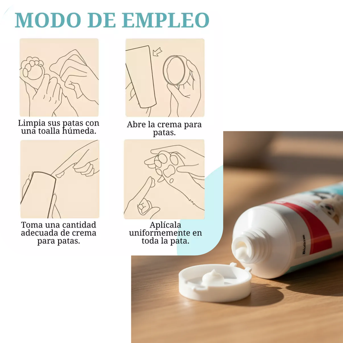 Balsamo Hidratante Patas Perros Gatos Bioline Paw Balm 50g-2