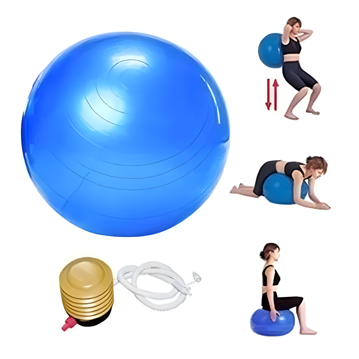 Pelota Yoga Pilates Gym Ball 125kg Antideslizante Inflador-5