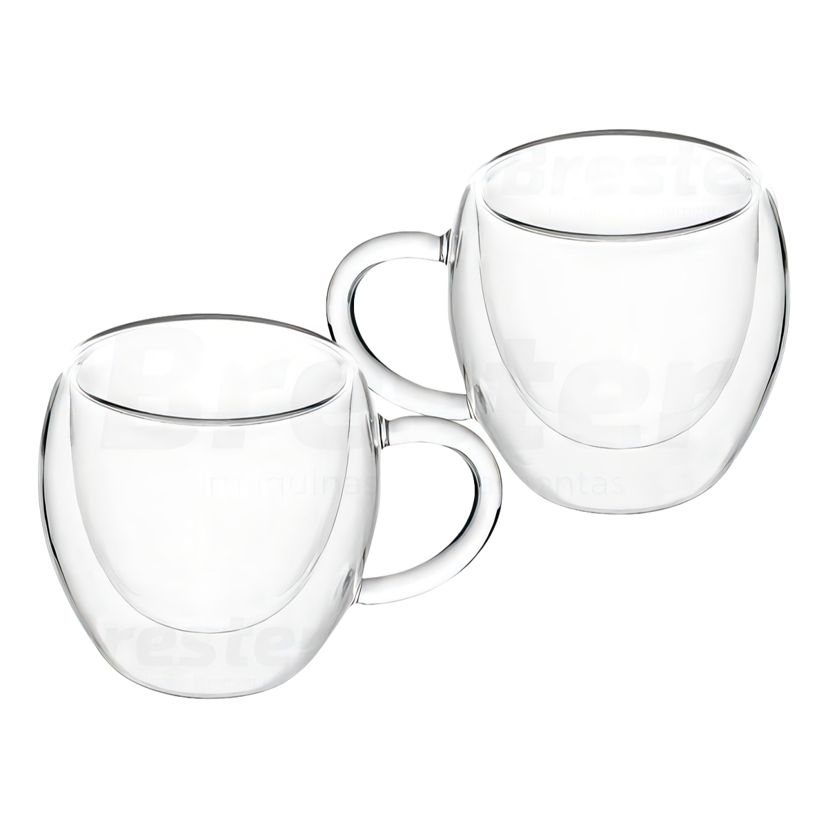 Set De 2 Tazas De Vidrio Doble Pared Para Cafe Te 80ml-2