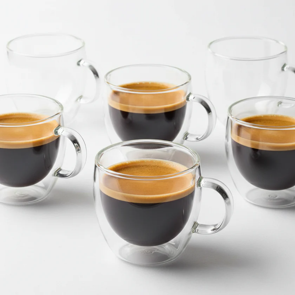 Set De 2 Tazas De Vidrio Doble Pared Para Cafe Te 80ml-5