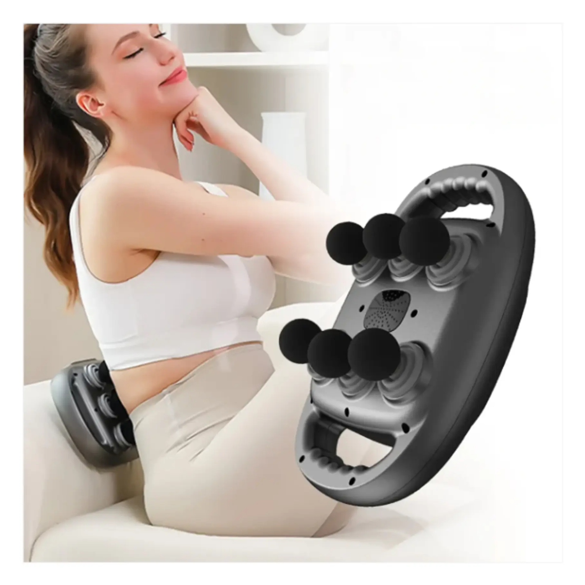 Pistola de Masaje 6 Cabezales Pantalla Lcd Silenciosa y Relajante-6