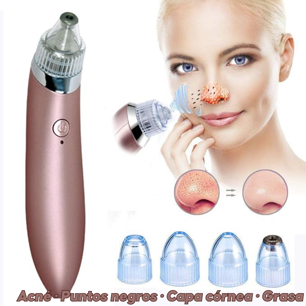 Succionador De Puntos Negros Extractor Poros Recargable 4 en 1-1