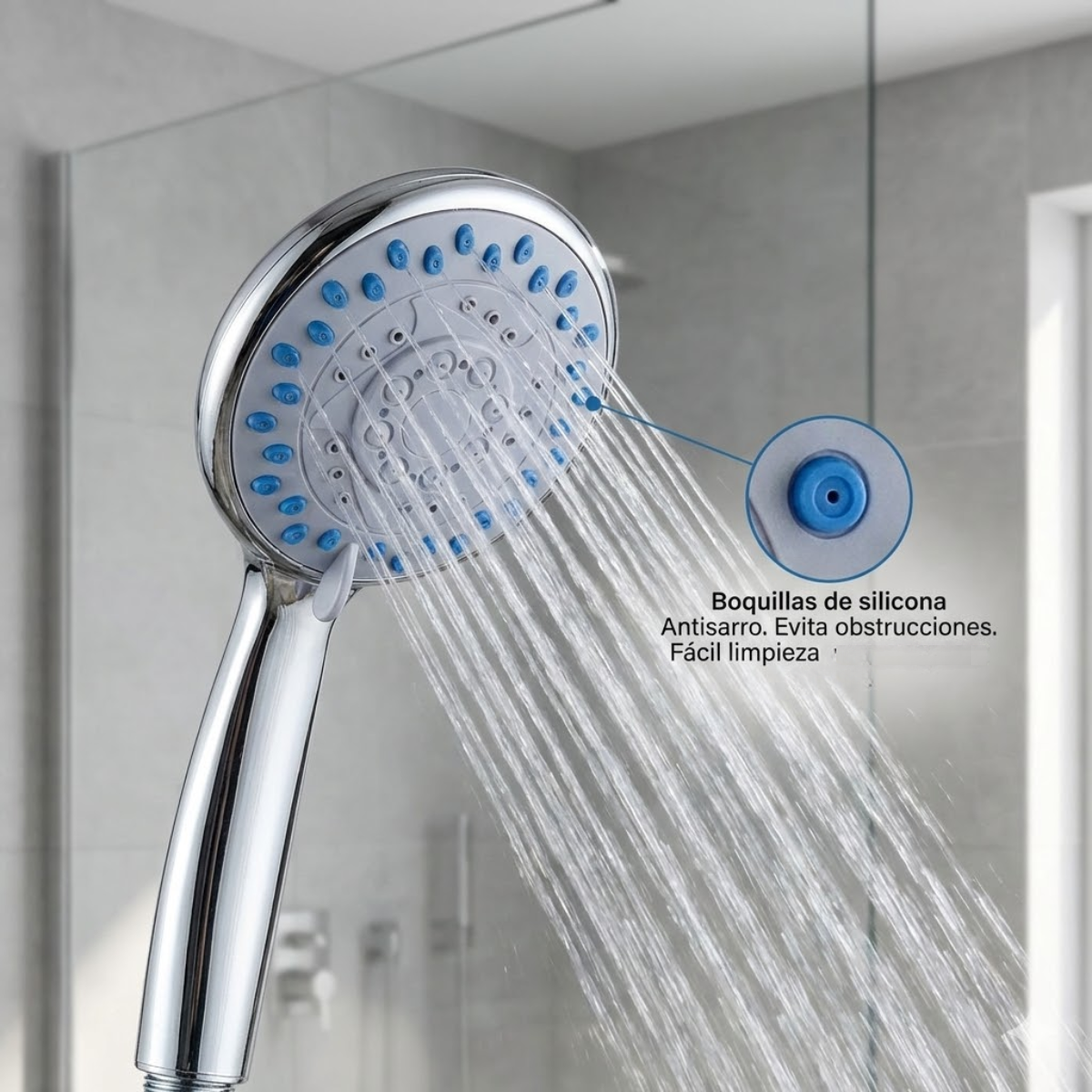 Mango Cabezal Ducha Circular Alta Presion Antisarro-3
