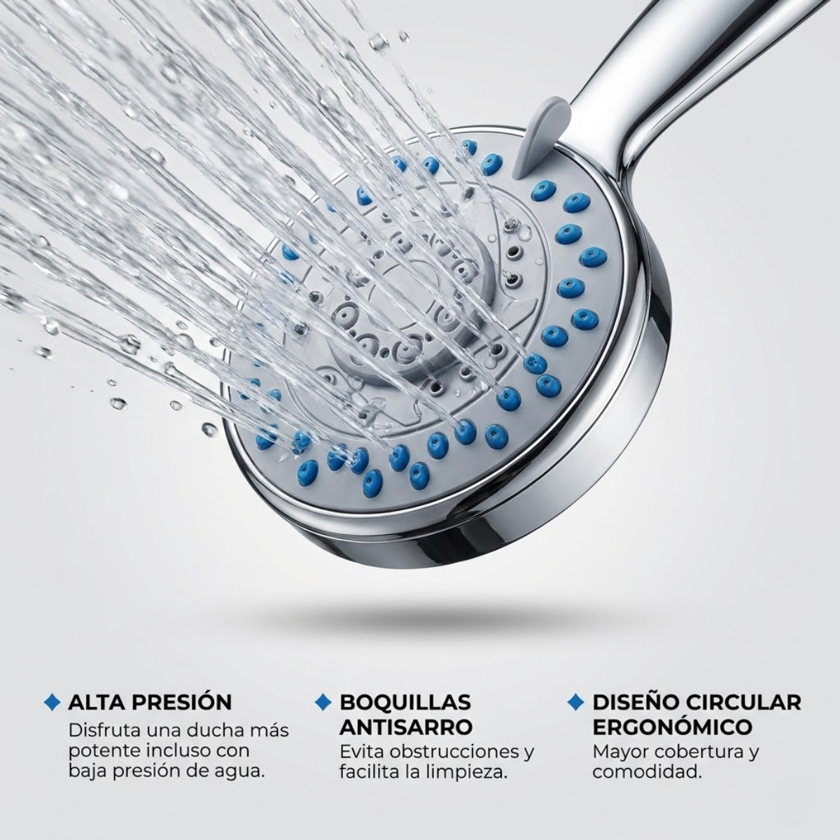 Mango Cabezal Ducha Circular Alta Presion Antisarro-4