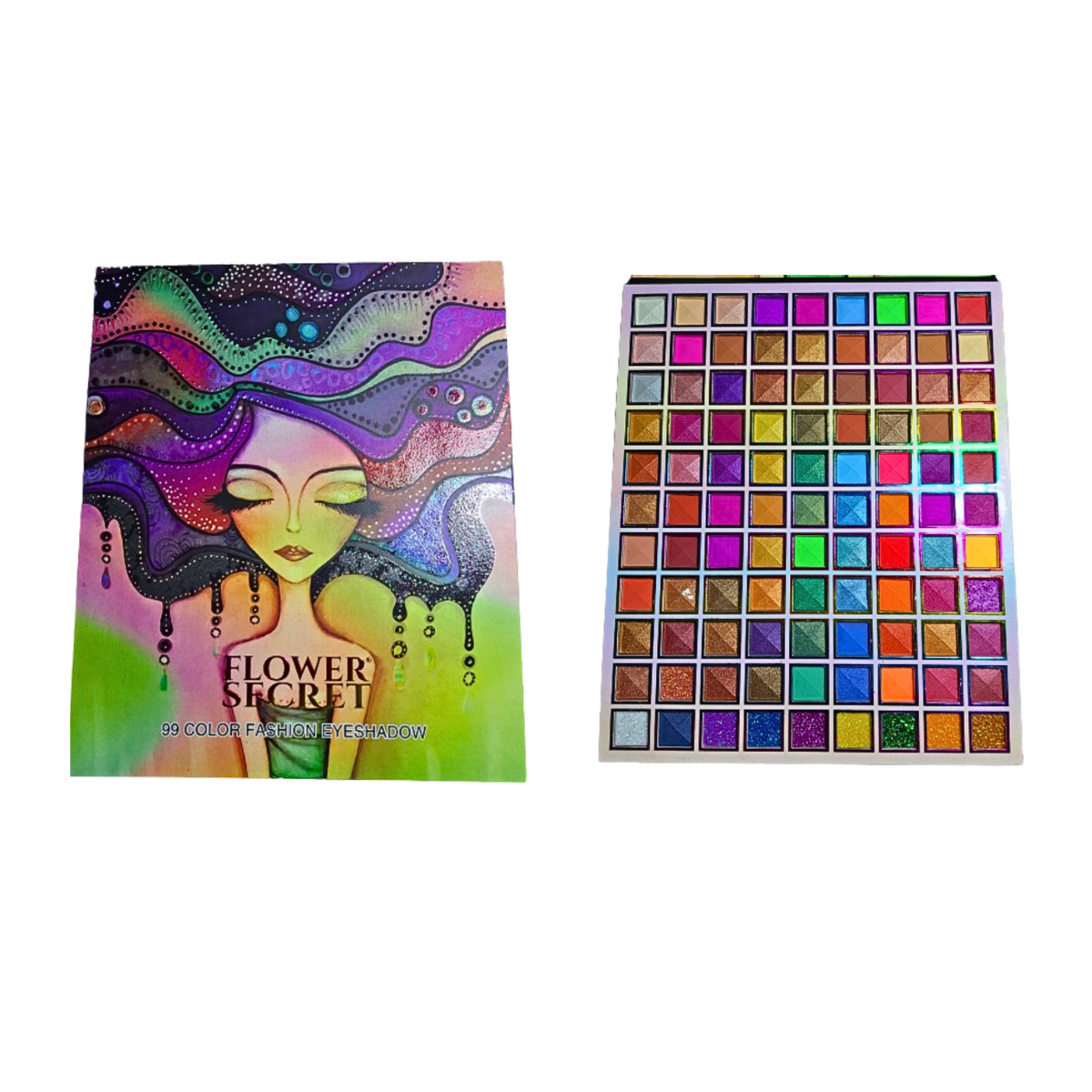 Paleta De Sombras Fashion Eyeshadow 99 Colores Flower Secret-1