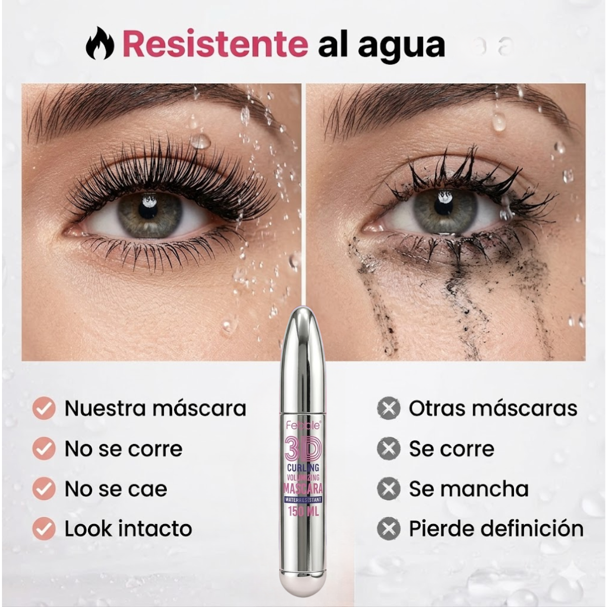 Mascara Pesta as Febble 3d Waterproof Efecto Encrespado 24h-2