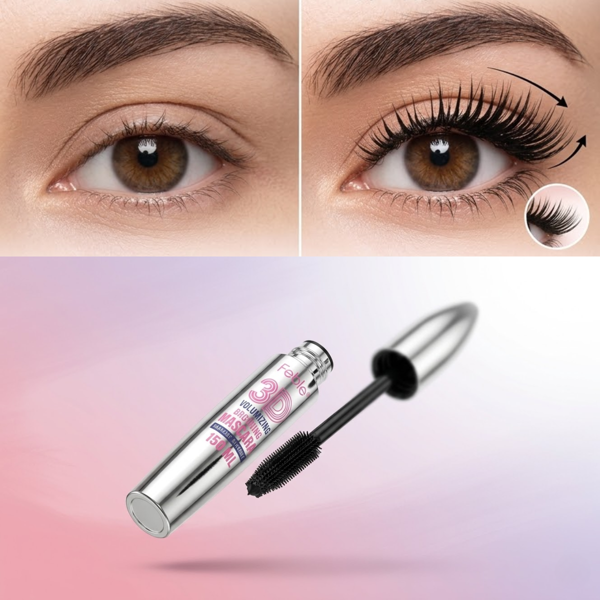 Mascara Pesta as Febble 3d Waterproof Efecto Encrespado 24h-3