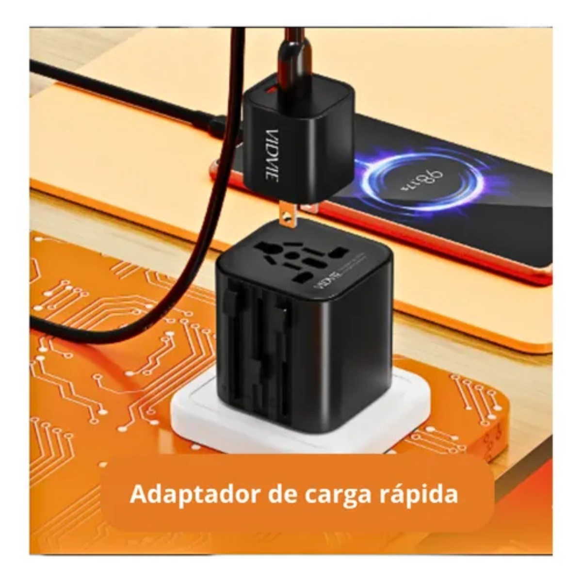 Adaptador Enchufe Universal Viajes Europeo Americano Uk-3