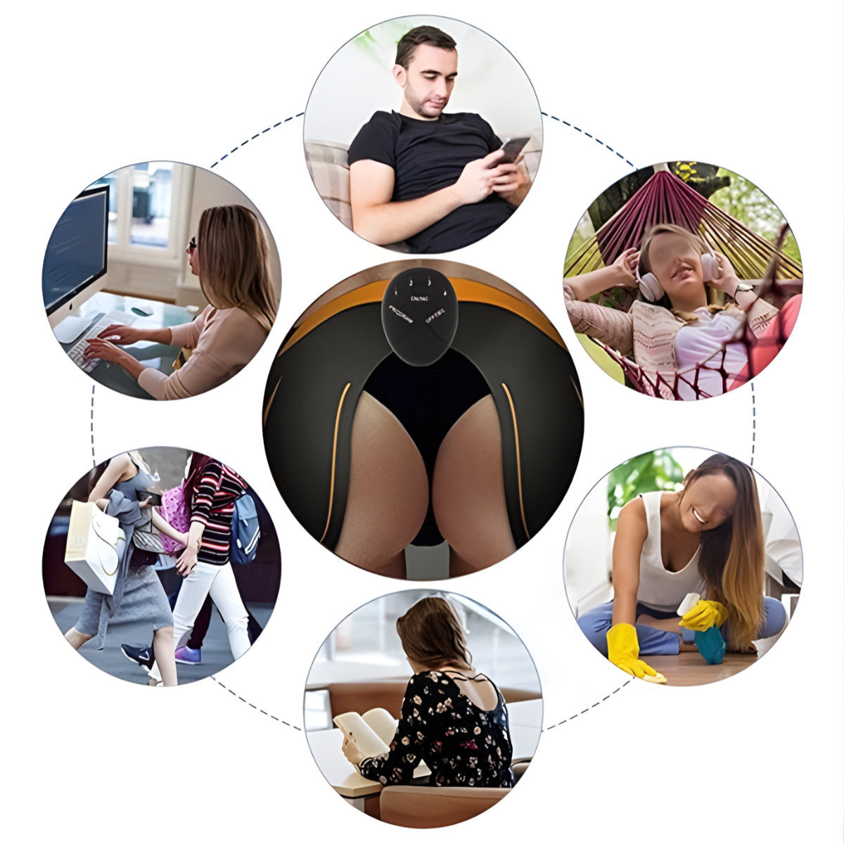 Electroestimulador De Gluteos Ems Hips Trainer Levantamiento-6