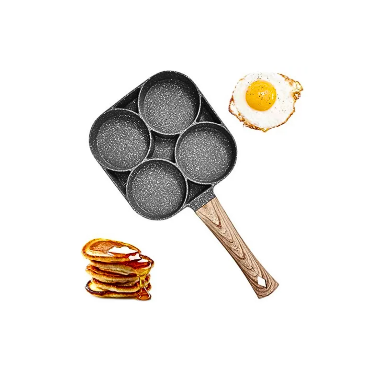Sartén Multiusos 4 Divisiones P/huevos Hamburguesas Hot Cake-4