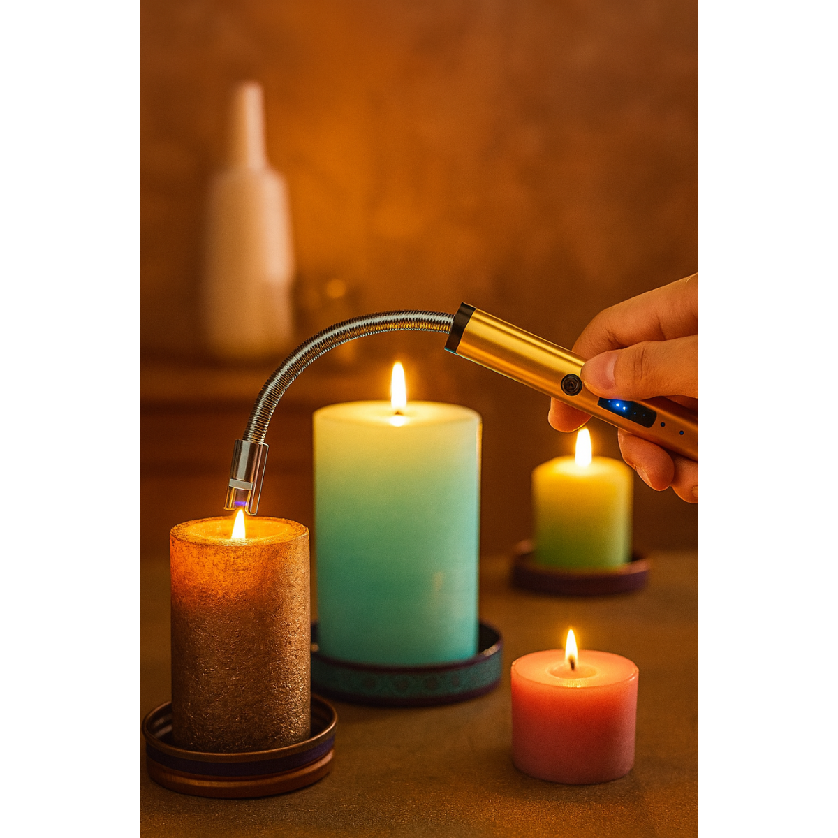 Encendedor Mechero Chispero Electrico Recargable Usb Cocina-7