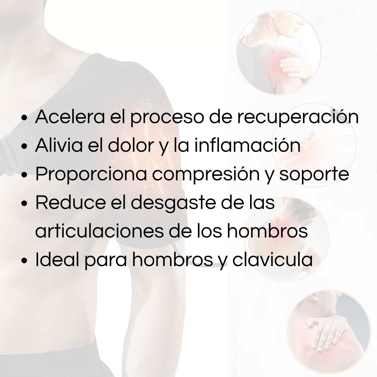 Soporte Almohadilla Para Hombro Térmico Terapia De Calor-2