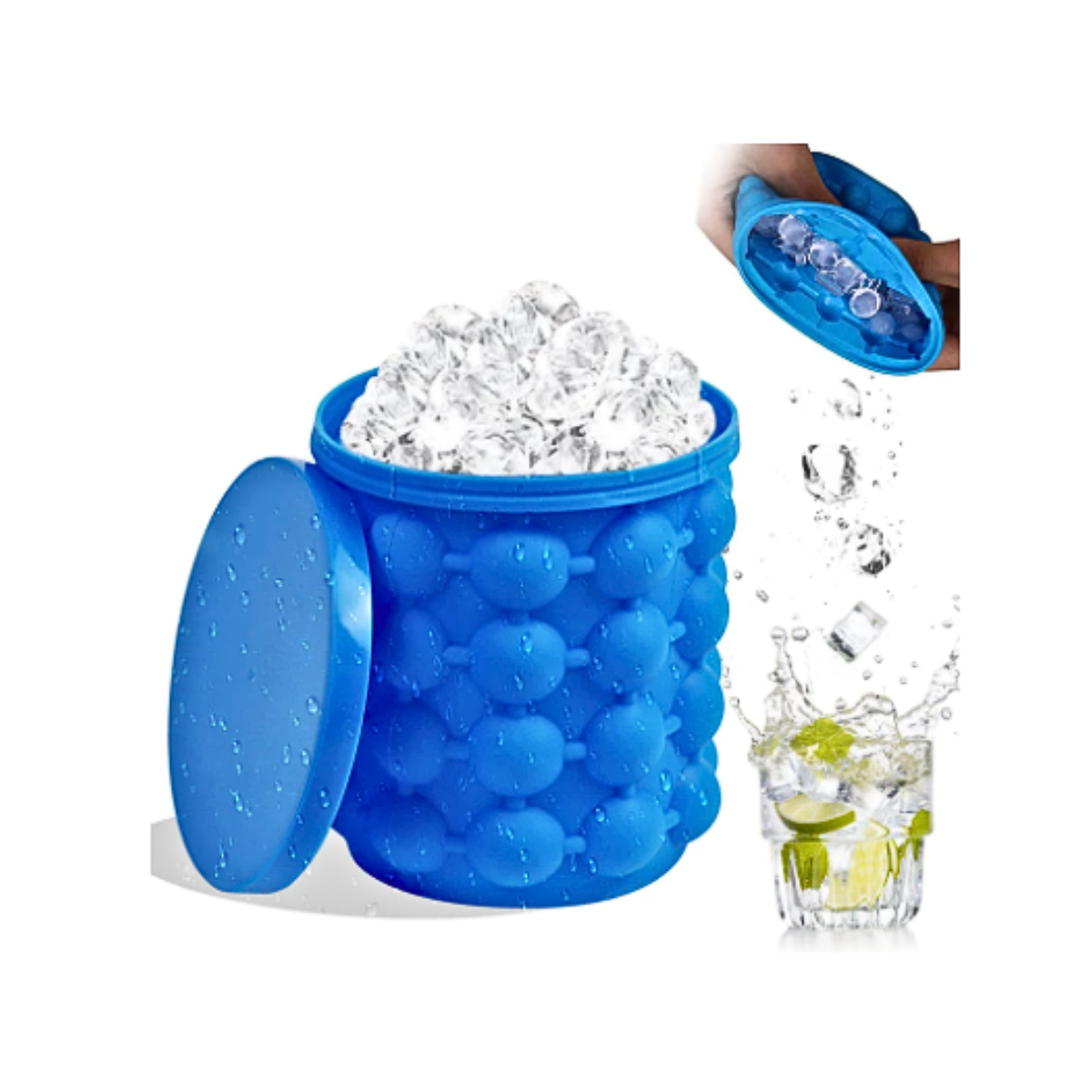 Cubeta Para Hacer Hielos Molde De Silicona Desmontable-2