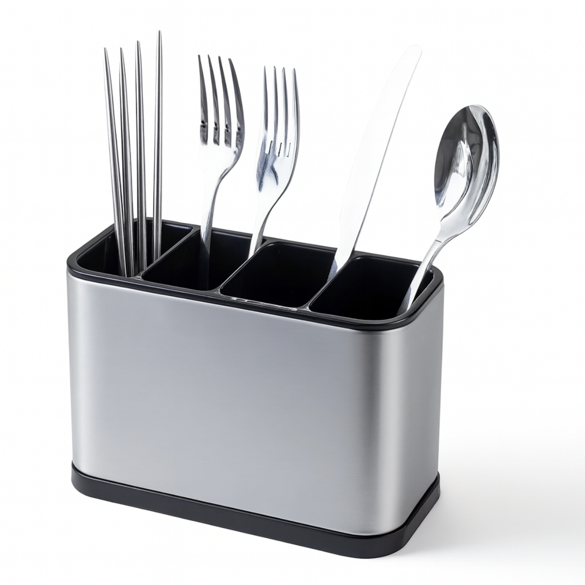 Organizador Escurridor Utensilios Cubiertos Acero Inoxidable-4