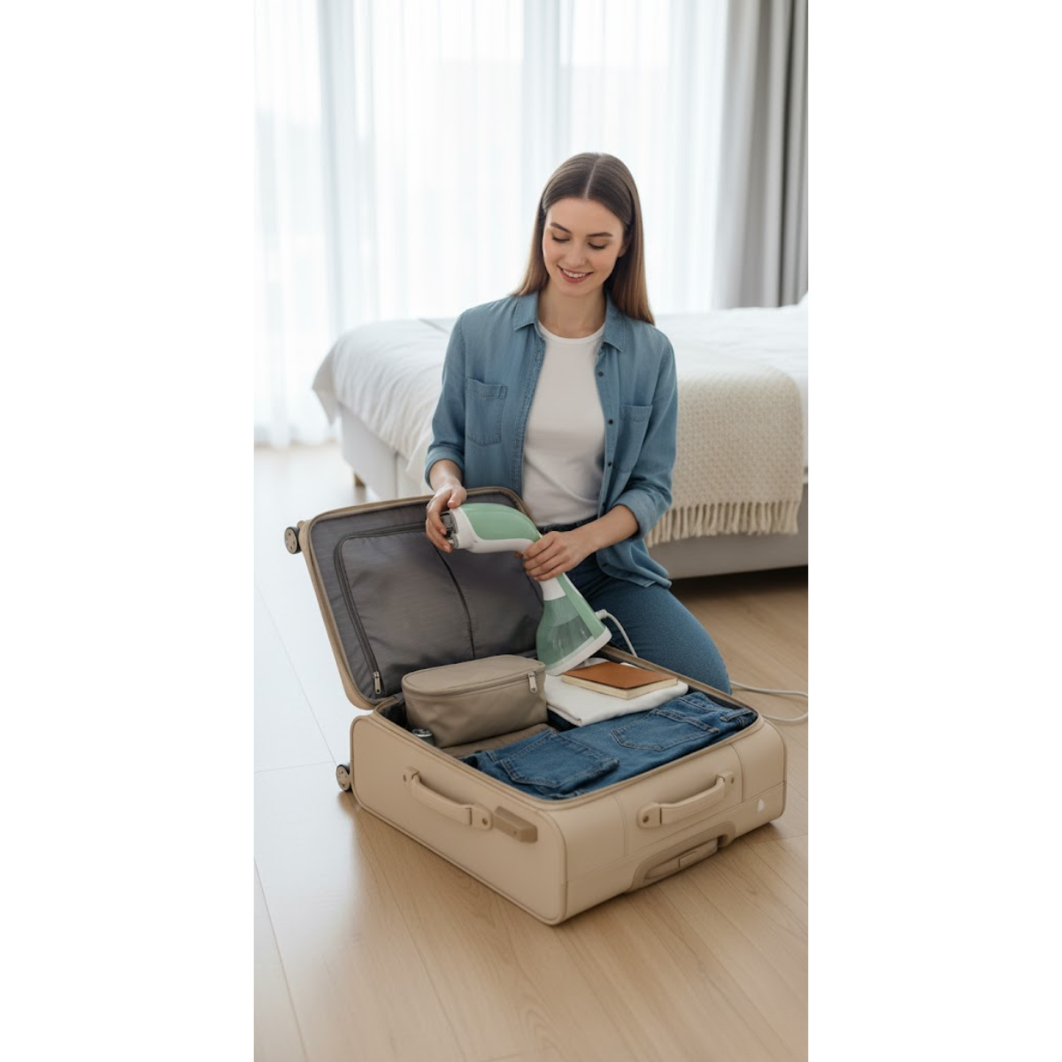 Plancha De Mano A Vapor 2 En 1 Capacidad 220ml-4