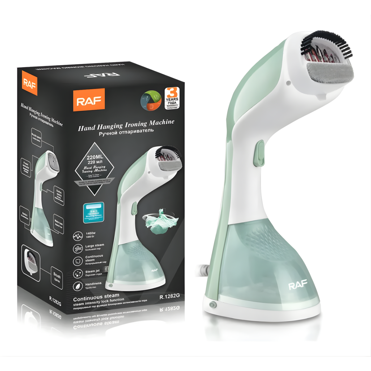 Plancha De Mano A Vapor 2 En 1 Capacidad 220ml-6