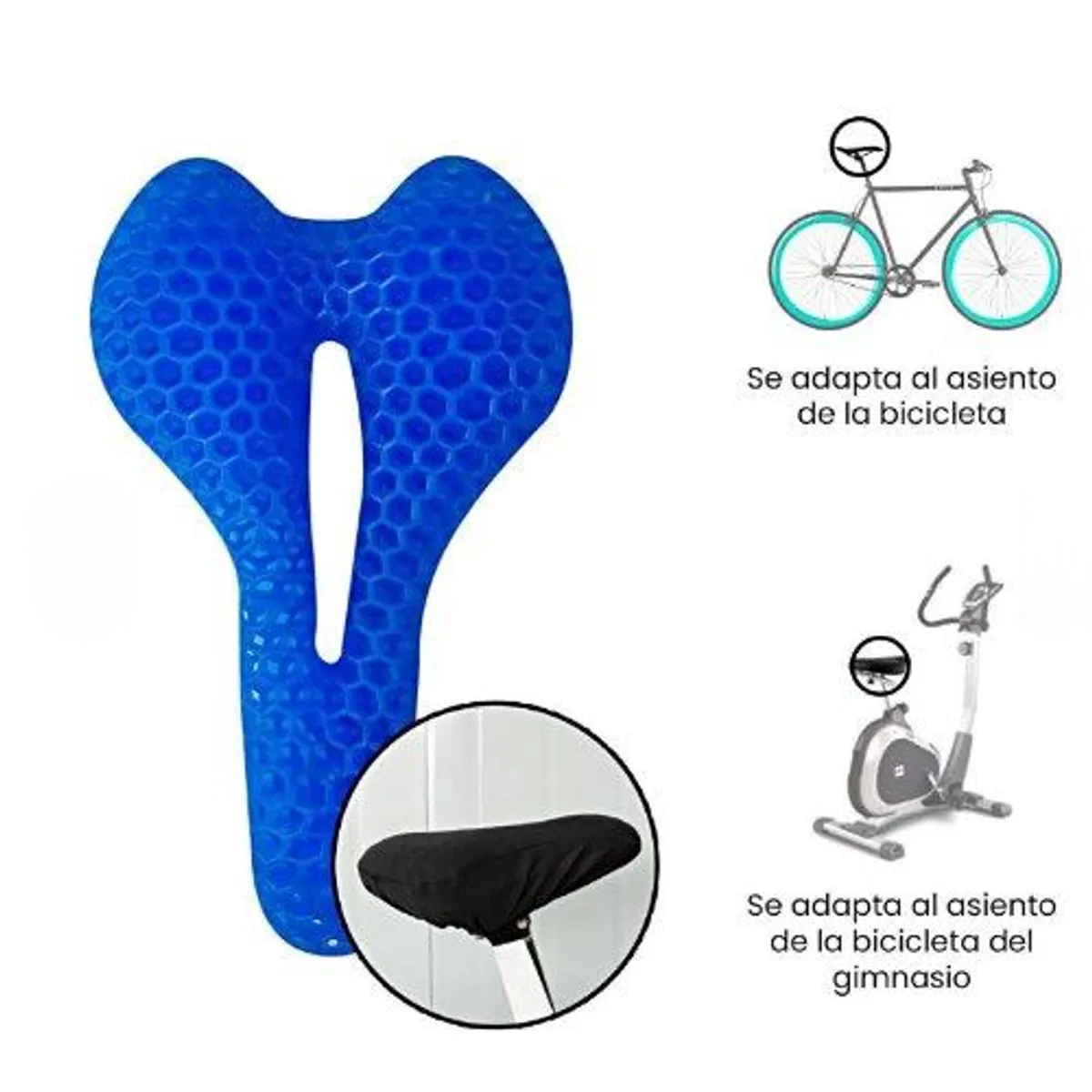 Funda Cojin De Gel Para Asiento De Bicicleta Ergonomico-4