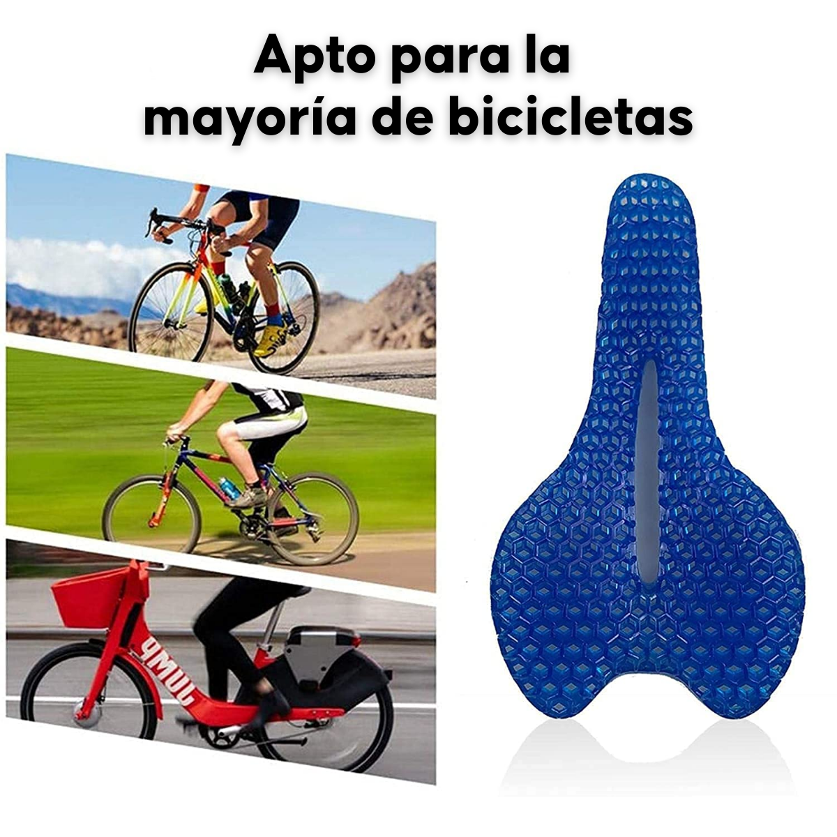 Funda Cojin De Gel Para Asiento De Bicicleta Ergonomico-5