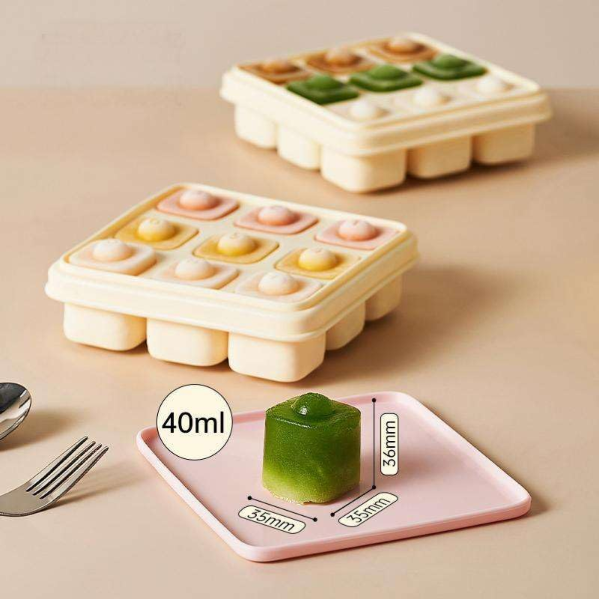 Cubeta Molde De Silicona Con Tapa Para Hielo Alimentos-2