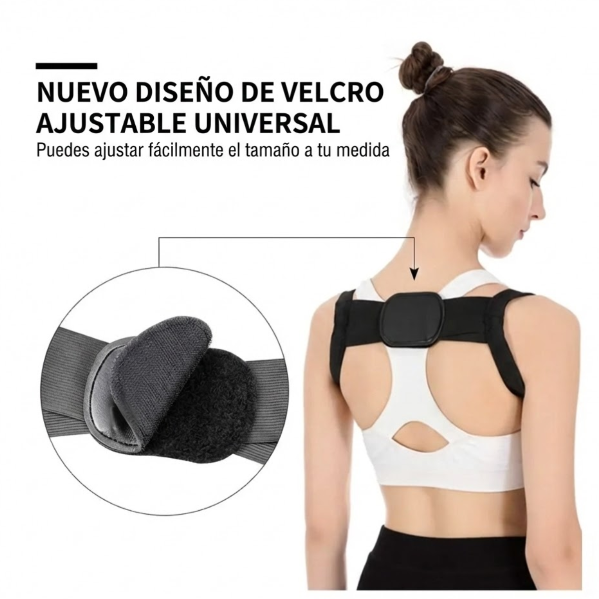 Corrector Postura Espalda Alta Ortopedico Ajustable Unisex-3