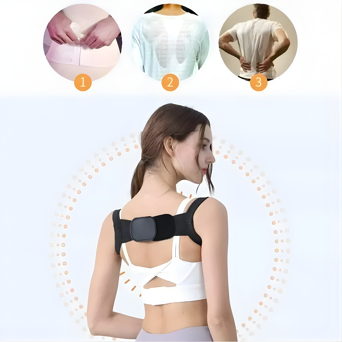 Corrector Postura Espalda Alta Ortopedico Ajustable Unisex-4