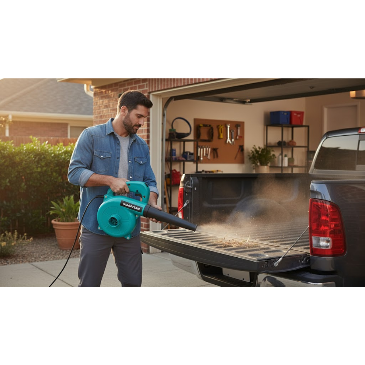 Maquina Soplador De Aire Para Exterior Jardín Hojas 350w-6