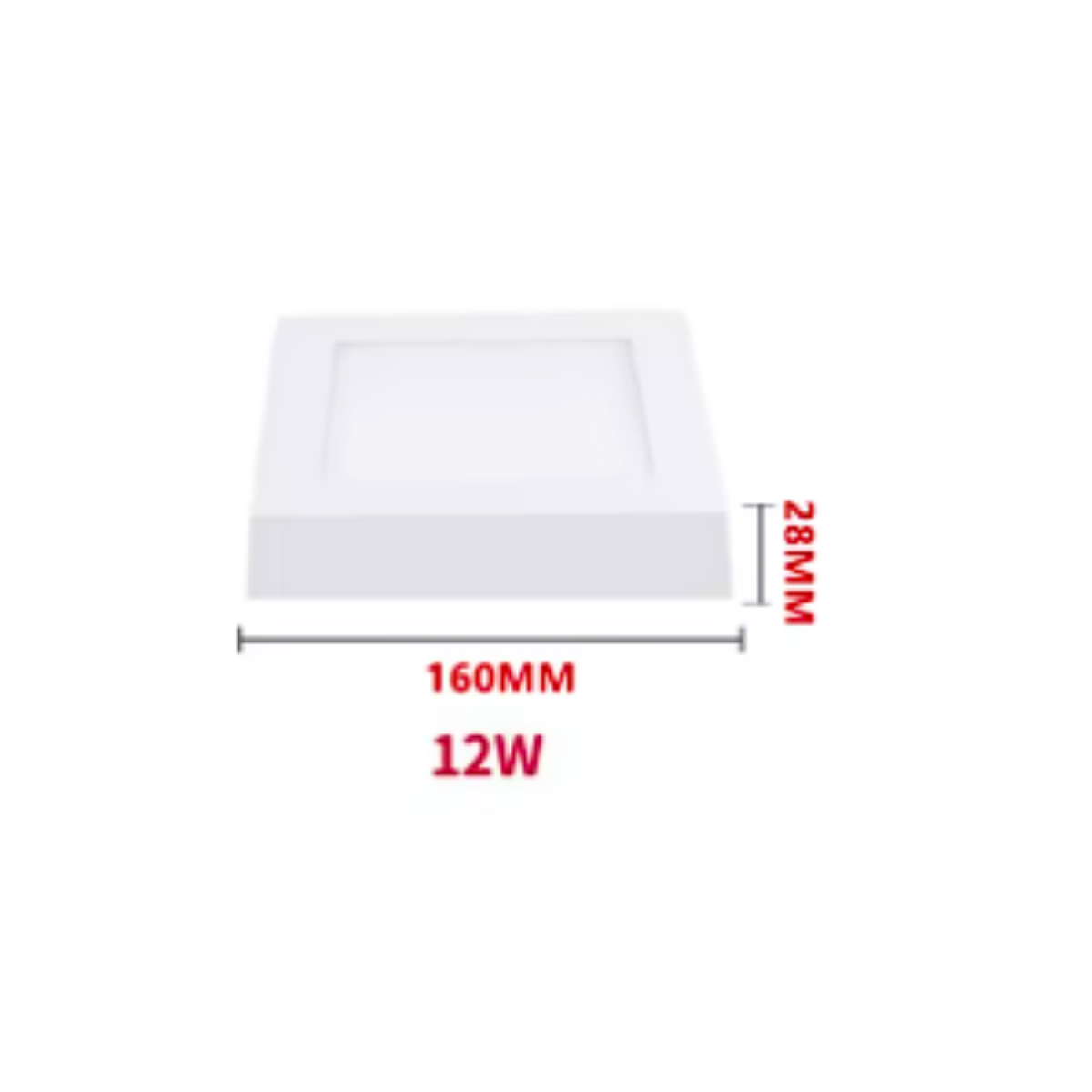 Lampara De Techo Sobrepuesto Blanco Cuadrado 12w Luz Fría-3