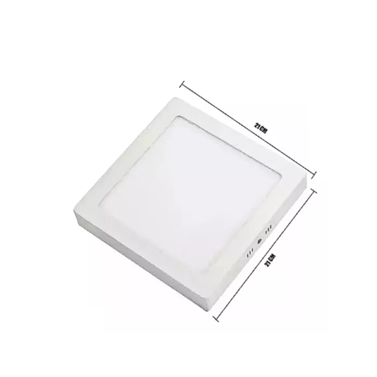 Lampara De Techo Sobrepuesto Blanco Cuadrado 12w Luz Fría-4