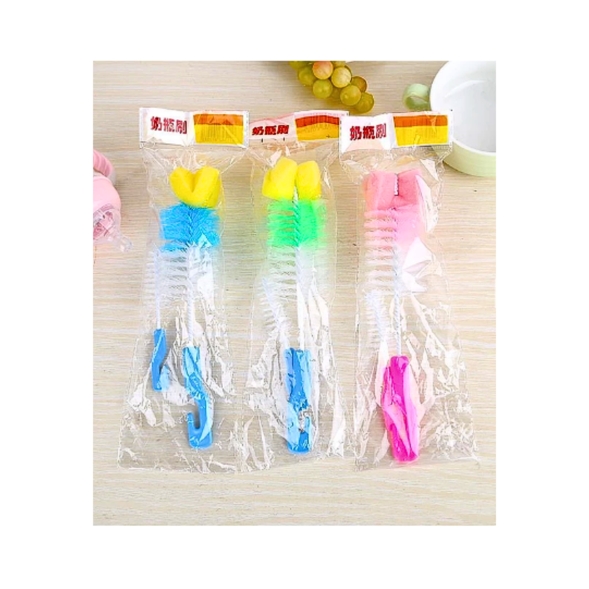 Set Cepillo Limpiador De Mamadera Tetina O Botella Multiusos-3